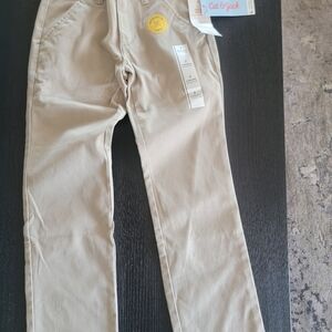 Cat & Jack khaki Pants. Size 7 UNISEX adjustable waist & reinforced knee